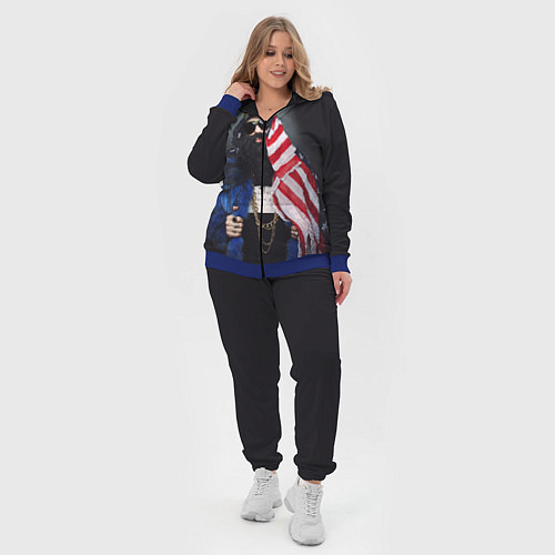 Женский костюм Большой Русский Босс / 3D-Синий – фото 4