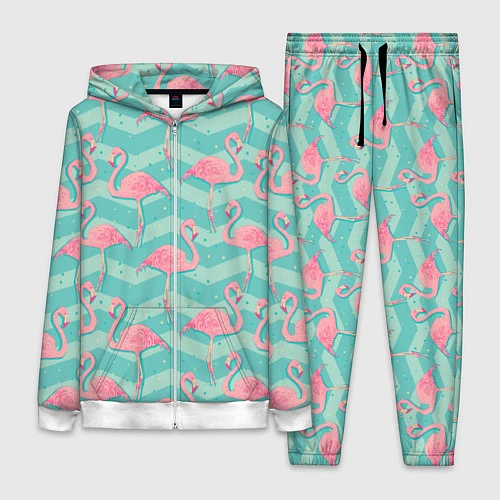 Женский костюм Flamingo Pattern / 3D-Белый – фото 1