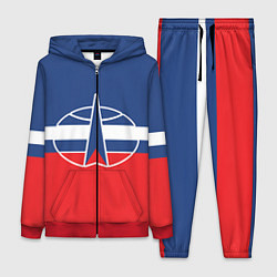 Женский 3D-костюм Флаг космический войск РФ, цвет: 3D-красный