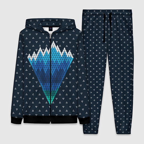 Женский костюм Геометрические горы / 3D-Черный – фото 1