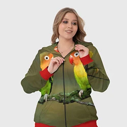 Женский 3D-костюм Два попугая, цвет: 3D-красный — фото 2