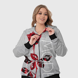 Женский 3D-костюм Depeche Mode: Red Rose, цвет: 3D-черный — фото 2