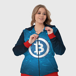 Женский 3D-костюм Bitcoin Blue, цвет: 3D-красный — фото 2