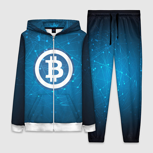 Женский костюм Bitcoin Blue / 3D-Белый – фото 1