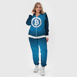 Женский 3D-костюм Bitcoin Blue, цвет: 3D-белый — фото 2