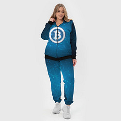 Женский 3D-костюм Bitcoin Blue, цвет: 3D-черный — фото 2