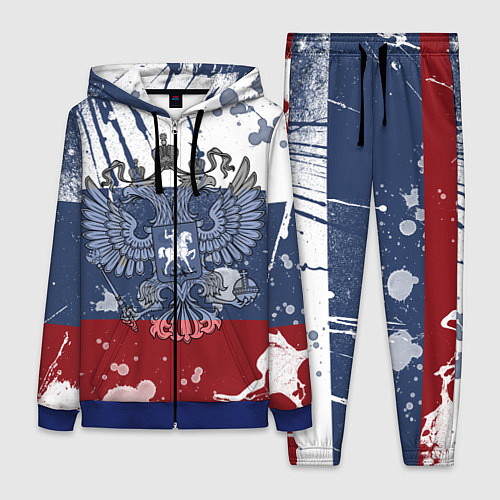 Женский костюм Триколор и герб / 3D-Синий – фото 1