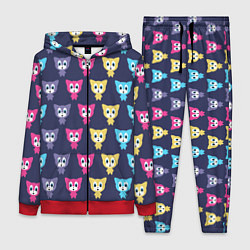 Женский 3D-костюм Разноцветные котята, цвет: 3D-красный