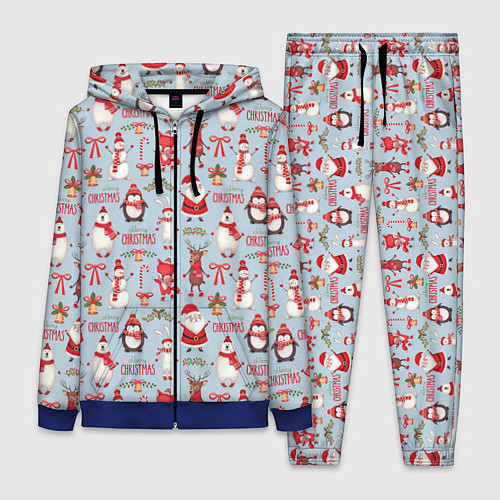 Женский костюм Рождественская Милота / 3D-Синий – фото 1