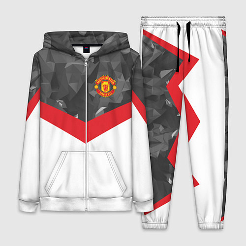 Женский костюм Man United FC: Grey Polygons / 3D-Белый – фото 1