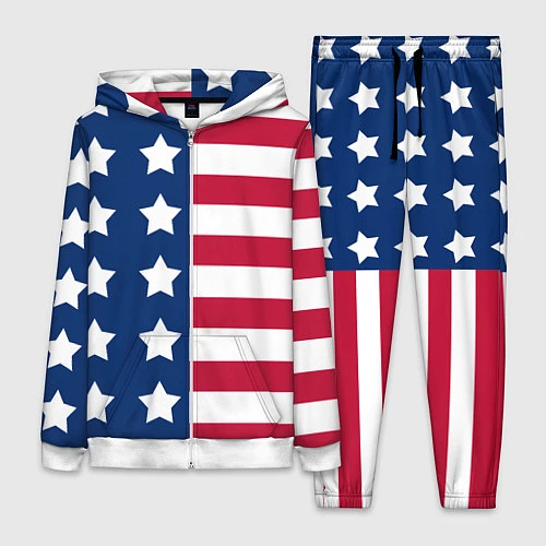 Женский костюм USA Flag / 3D-Белый – фото 1