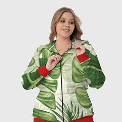 Женский 3D-костюм Тропический папоротник, цвет: 3D-красный — фото 2