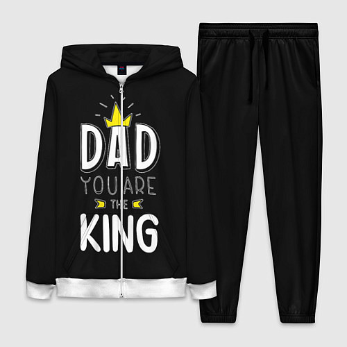 Женский костюм Dad you are the King / 3D-Белый – фото 1