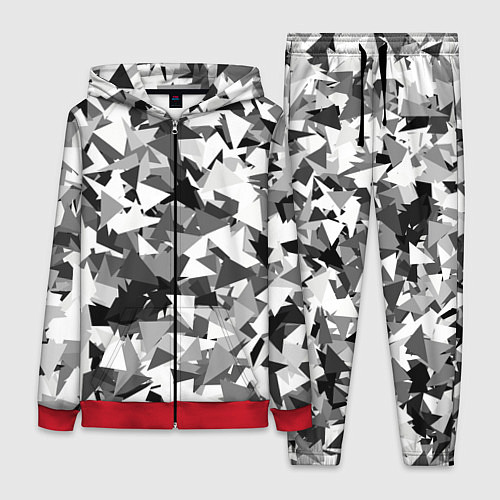 Женский костюм Городской серый камуфляж / 3D-Красный – фото 1