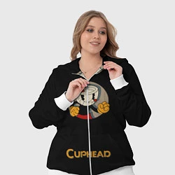 Женский 3D-костюм Cuphead: Black Mugman, цвет: 3D-белый — фото 2