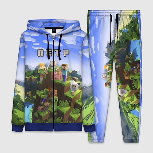 Женский костюм Майнкрафт: Пётр / 3D-Синий – фото 1