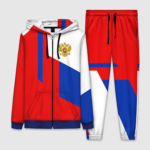 Женский костюм Russia: Geometry Tricolor / 3D-Синий – фото 1