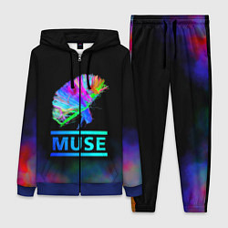 Женский 3D-костюм Muse: Neon Flower, цвет: 3D-синий