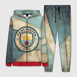 Женский 3D-костюм FC Man City: Old Style, цвет: 3D-красный
