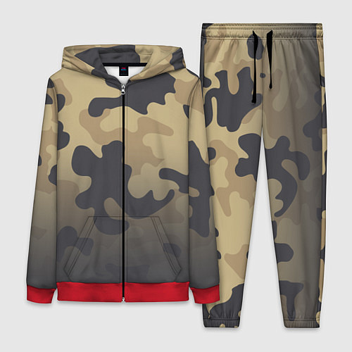 Женский костюм Camouflage Khaki / 3D-Красный – фото 1