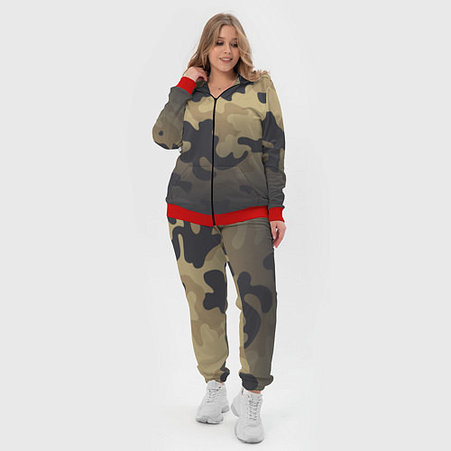 Женский костюм Camouflage Khaki / 3D-Красный – фото 4