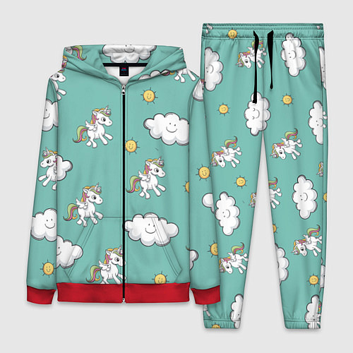 Женский костюм Love of Unicorns / 3D-Красный – фото 1