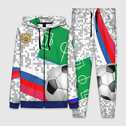 Женский 3D-костюм Русский футбол, цвет: 3D-синий