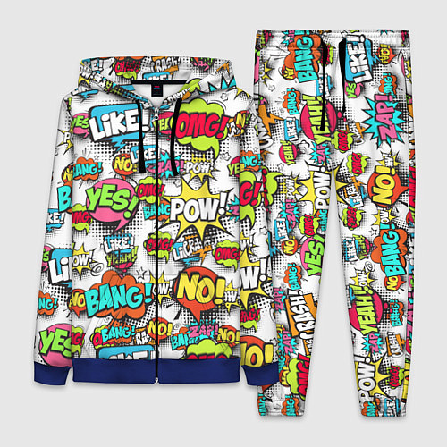 Женский костюм Pop art Fashion / 3D-Синий – фото 1