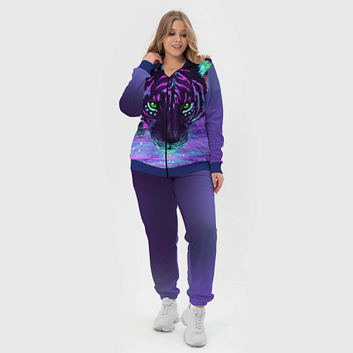 Женский костюм Неоновый тигр / 3D-Синий – фото 4