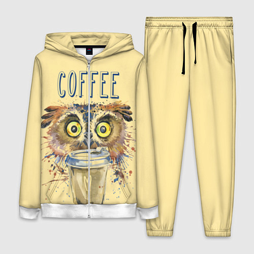 Женский костюм Owls like coffee / 3D-Белый – фото 1