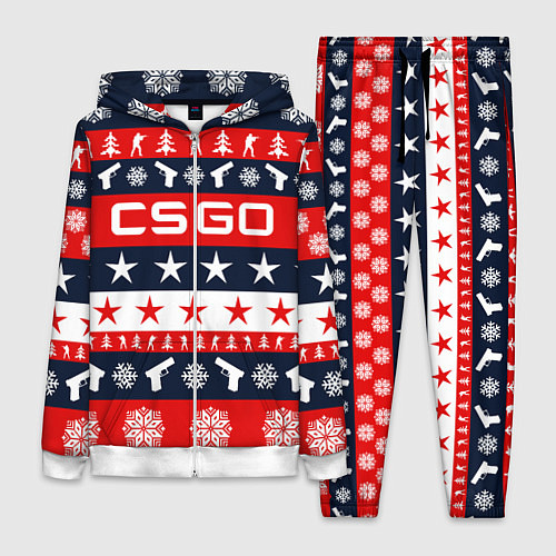 Женский костюм CS:GO New Year / 3D-Белый – фото 1