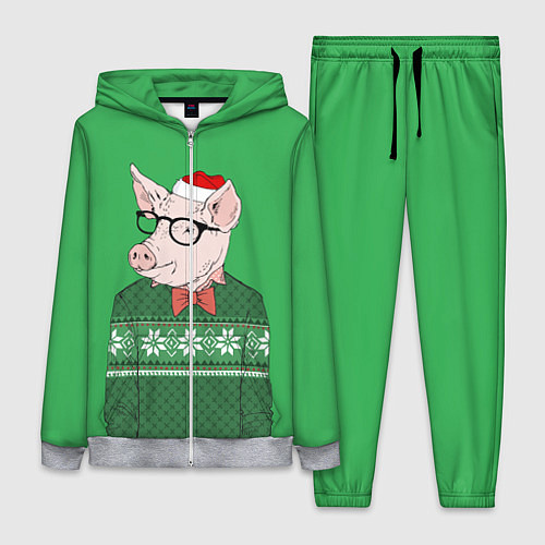 Женский костюм New Year: Hipster Piggy / 3D-Меланж – фото 1