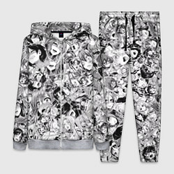 Женский 3D-костюм Manga Ahegao, цвет: 3D-меланж