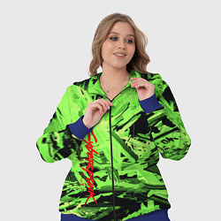 Женский 3D-костюм Cyberpunk 2077: Green Breaks, цвет: 3D-синий — фото 2