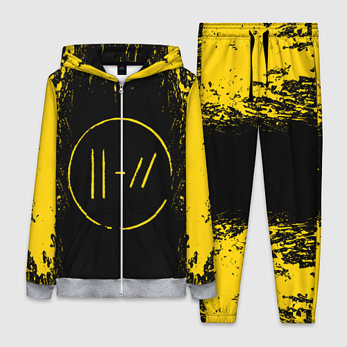 Женский костюм 21 Pilots: Yellow & Black / 3D-Меланж – фото 1