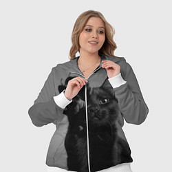 Женский 3D-костюм Черный котик, цвет: 3D-белый — фото 2