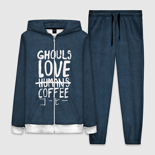 Женский костюм Ghouls Love Coffee / 3D-Белый – фото 1