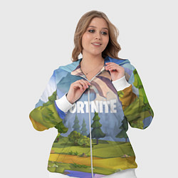 Женский 3D-костюм Fortnite: Forest View, цвет: 3D-белый — фото 2