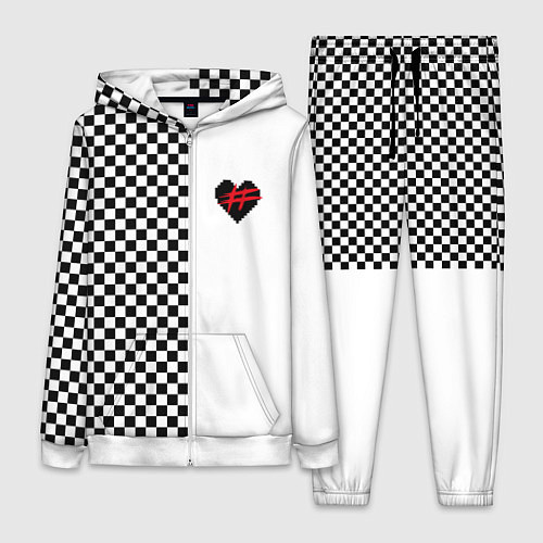 Женский костюм ФРЕНДЗОНА: Шахматы / 3D-Белый – фото 1