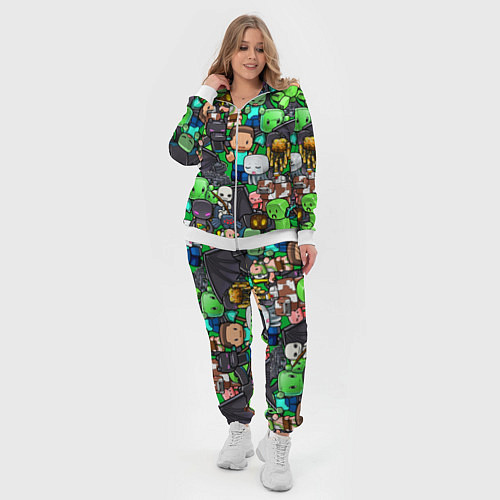 Женский костюм Жители Майнкрафт / 3D-Белый – фото 4