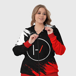 Женский 3D-костюм 21 Pilots: Black & Red, цвет: 3D-красный — фото 2