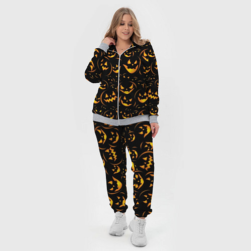 Женский костюм Тыквы на хэллоуин - паттерн / 3D-Меланж – фото 4