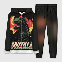 Женский 3D-костюм Flame Godzilla, цвет: 3D-белый