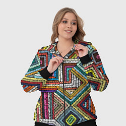 Женский 3D-костюм Этнический орнамент вышивка, цвет: 3D-черный — фото 2