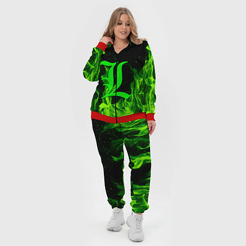 Женский костюм L letter flame / 3D-Красный – фото 4