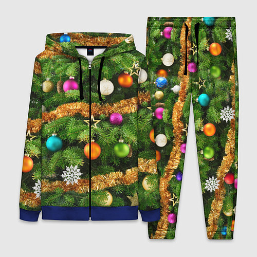 Женский костюм Живая новогодняя ёлка / 3D-Синий – фото 1