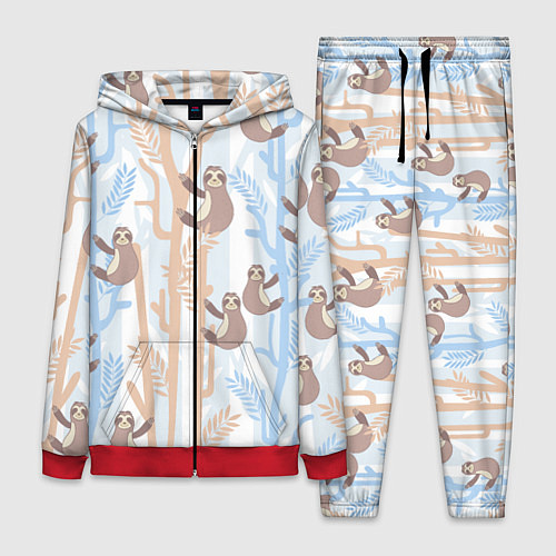 Женский костюм Ленивец стайл / 3D-Красный – фото 1