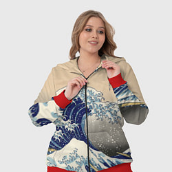 Женский 3D-костюм Kanagawa Wave Art, цвет: 3D-красный — фото 2
