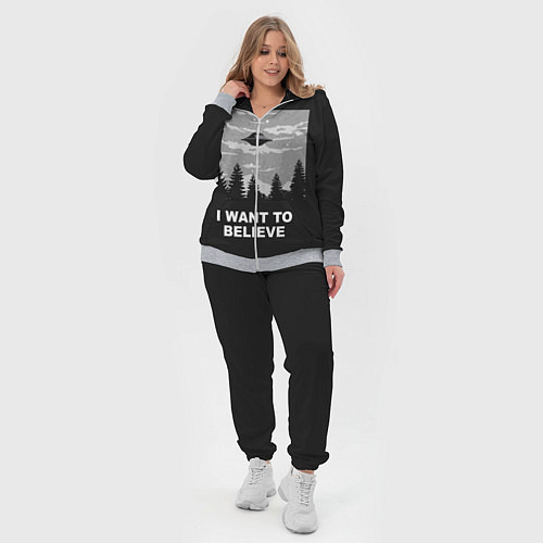 Женский костюм I want to believe / 3D-Меланж – фото 4