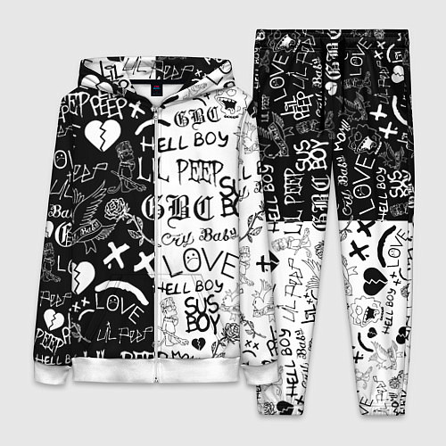 Женский костюм LIL PEEP LOGOBOMBING / 3D-Белый – фото 1